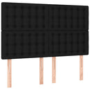 kontinentalseng med madras 140x190 cm stof sort