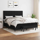 kontinentalseng med madras 160x200 cm stof sort
