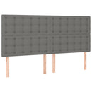 kontinentalseng med madras 200x200 cm stof mørkegrå