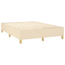 kontinentalseng med madras 140x190 cm stof cremefarvet