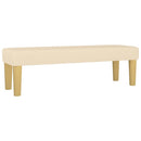 kontinentalseng med madras 140x190 cm stof cremefarvet