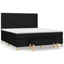 kontinentalseng med madras 160x200 cm stof sort