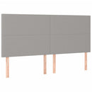 kontinentalseng med madras 200x200 cm stof lysegrå