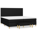 kontinentalseng med madras 200x200 cm stof sort