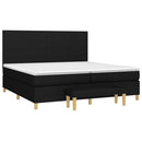 kontinentalseng med madras 200x200 cm stof sort