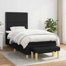 kontinentalseng med madras 90x200 cm stof sort