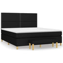kontinentalseng med madras 160x200 cm stof sort