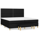 kontinentalseng med madras 200x200 cm stof sort