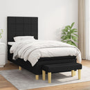 kontinentalseng med madras 80x200 cm stof sort