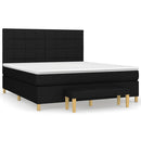 kontinentalseng med madras 180x200 cm stof sort
