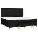 kontinentalseng med madras 200x200 cm stof sort