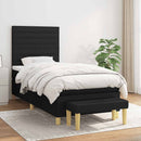 kontinentalseng med madras 90x190 cm stof sort