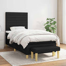kontinentalseng med madras 90x200 cm stof sort