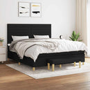 kontinentalseng med madras 180x200 cm stof sort