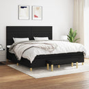 kontinentalseng med madras 200x200 cm stof sort