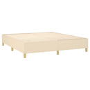 kontinentalseng med madras 200x200 cm stof cremefarvet