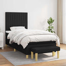 kontinentalseng med madras 90x190 cm stof sort
