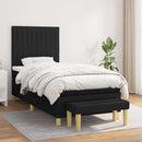 kontinentalseng med madras 100x200 cm stof sort