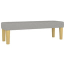 kontinentalseng 160x200 cm stof lysegrå