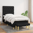 kontinentalseng med madras 80x200 cm stof sort