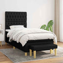kontinentalseng med madras 90x190 cm stof sort