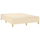 kontinentalseng med madras 140x190 cm stof cremefarvet
