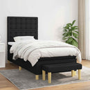 kontinentalseng med madras 90x190 cm stof sort