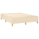 kontinentalseng med madras 140x190 cm stof cremefarvet