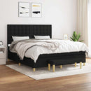kontinentalseng med madras 160x200 cm stof sort