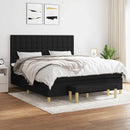 kontinentalseng med madras 180x200 cm stof sort