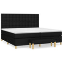 kontinentalseng med madras 200x200 cm stof sort