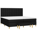 kontinentalseng med madras 200x200 cm stof sort