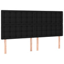 kontinentalseng med madras 200x200 cm stof sort