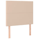 kontinentalseng 80x200 cm kunstlæder cappuccinofarvet