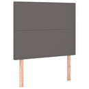 kontinentalseng med madras 100x200 cm kunstlæder grå