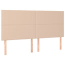 kontinentalseng 200x200 cm kunstlæder cappuccinofarvet