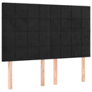 kontinentalseng med madras 140x200 cm fløjl sort
