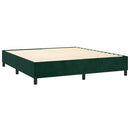 kontinentalseng med madras 180x200 cm fløjl mørkegrøn