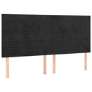 kontinentalseng med madras 200x200 cm fløjl sort