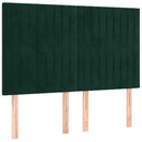 kontinentalseng med madras 140x190 cm fløjl mørkegrøn