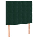 kontinentalseng med madras 90x200 cm fløjl mørkegrøn