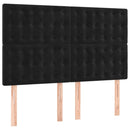 kontinentalseng med madras 140x190 cm fløjl sort