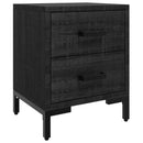 sengeborde 2 stk. 36x30x45 cm massivt fyrretræ sort