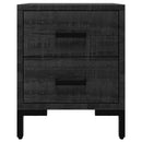 sengeborde 2 stk. 36x30x45 cm massivt fyrretræ sort