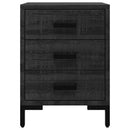 sengeborde 2 stk. 40x30x55 cm massivt fyrretræ sort