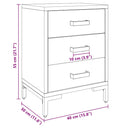 sengeborde 2 stk. 40x30x55 cm massivt fyrretræ sort