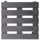 plantevogne 4 stk. 30x30x7,5 cm WPC grå