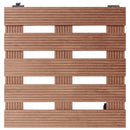 plantevogne 4 stk. 30x30x7,5 cm WPC brun