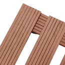 plantevogne 4 stk. 30x30x7,5 cm WPC brun