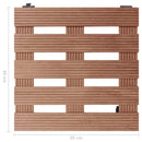 plantevogne 4 stk. 30x30x7,5 cm WPC brun